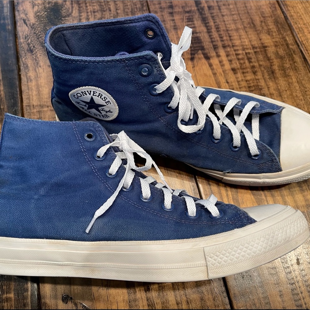 Converse Chuck Taylor Navy High Top Sneakers - Picture 8 of 9